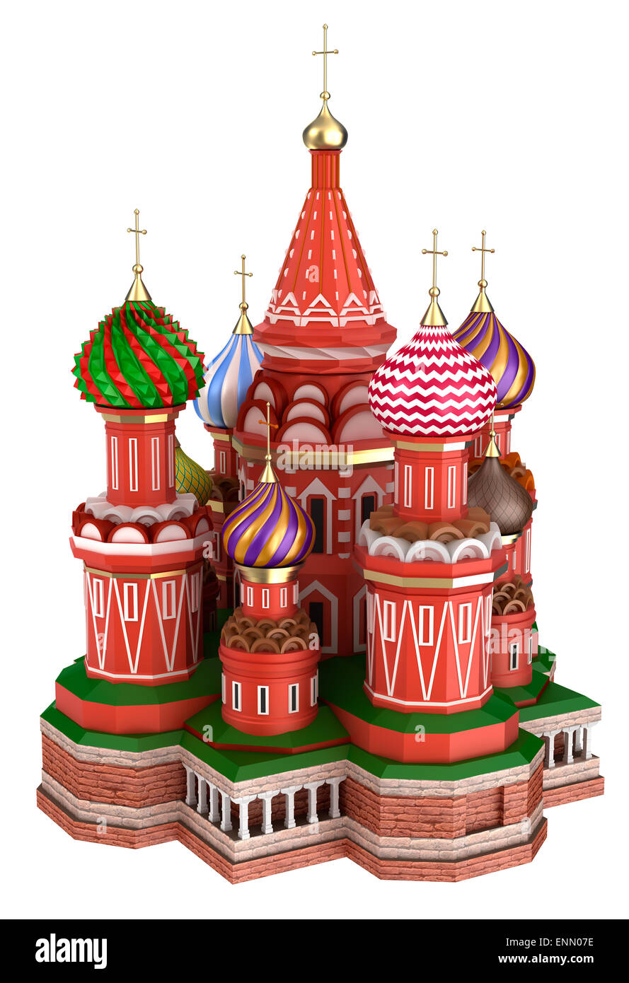 Kathedrale auf dem Roten Platz in Moskau, Russland, isoliert Stockfoto