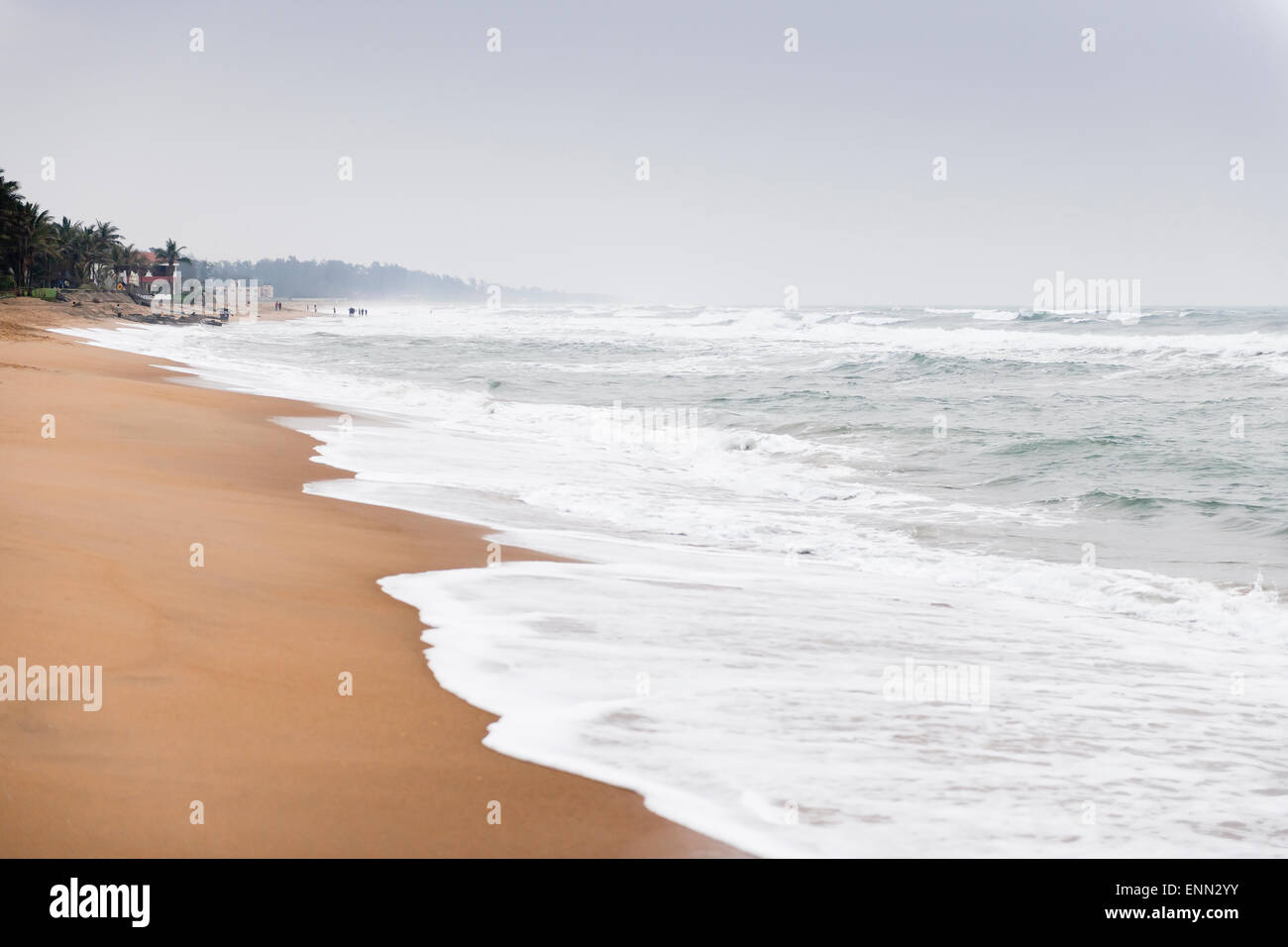 Mamallapuram Strand. Stockfoto