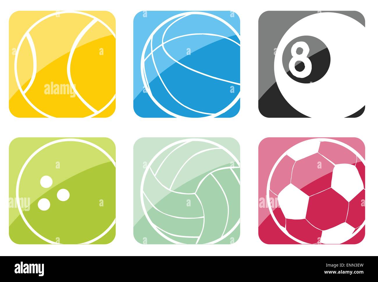 Sportbälle Stock Vektor