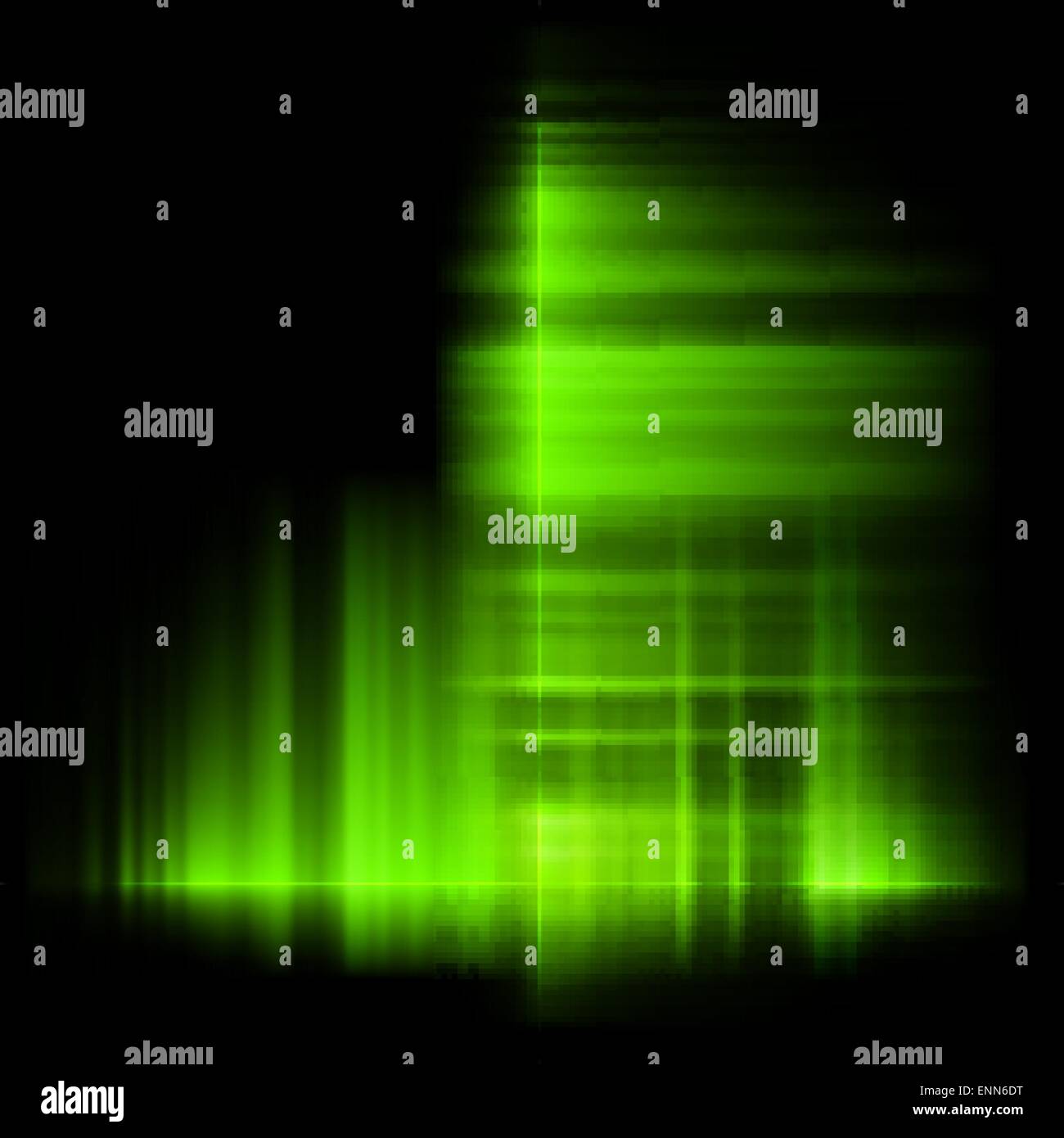 Grüne Nordlicht, Aurora Borealis. EPS 10 Stock Vektor