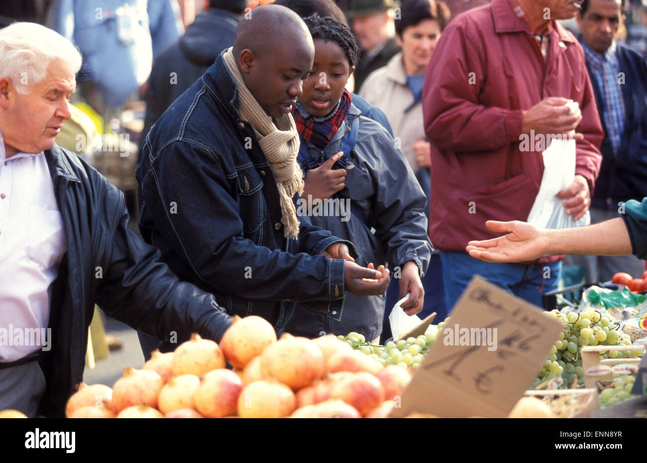 BEL, Belgien, Brüssel, Markt am Gare du Midi.  BEL, Belgien, Bruessel, Markt bin Gare du Midi. Stockfoto