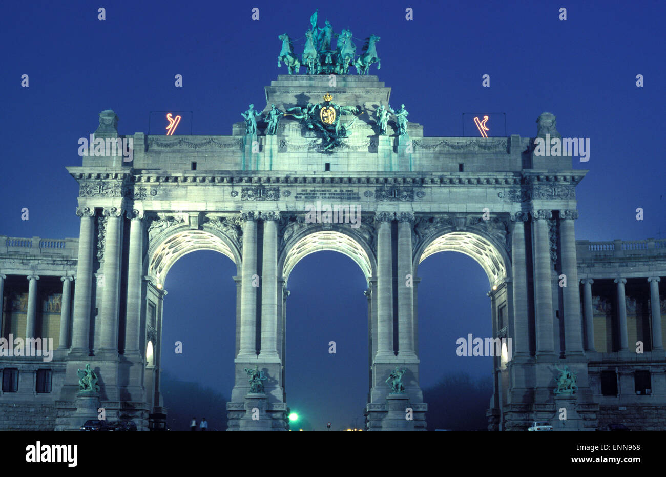 BEL, Belgien, Brüssel, der Triumphbogen am Palais du Chinquantenaire.  BEL, Belgien, Bruessel, der Triumphbogen bin Palais Stockfoto