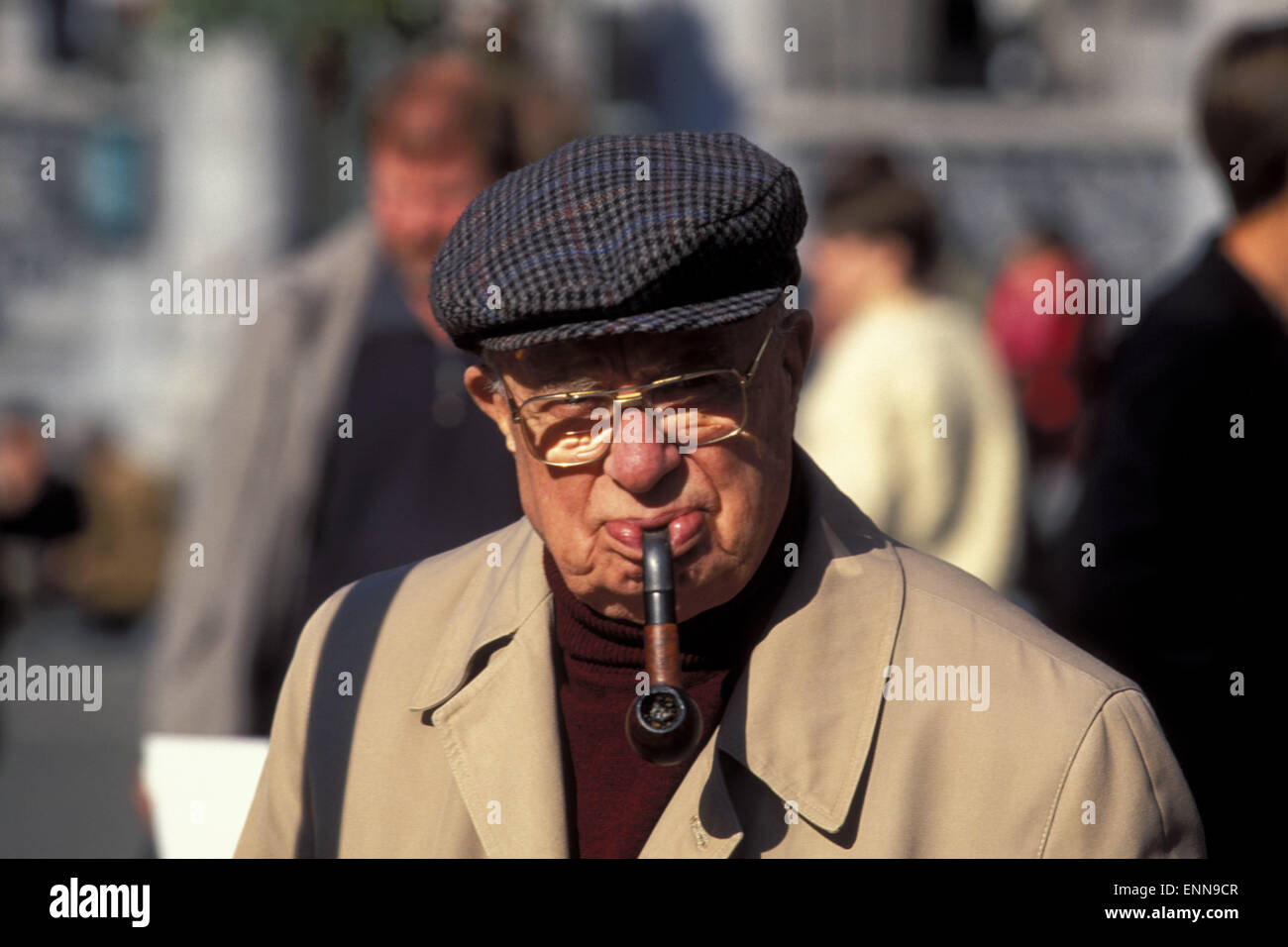 BEL, Belgien, Brüssel, Mann am Grand Place.  BEL, Belgien, Bruessel, Mann Auf Dem Grand Place. Stockfoto