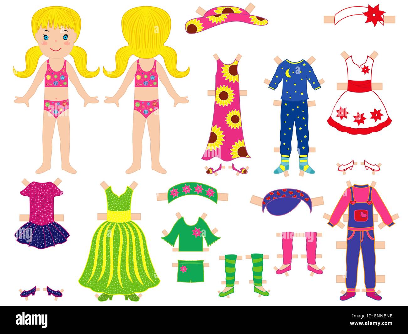 Paper doll clothes Stock-Vektorgrafiken kaufen - Alamy