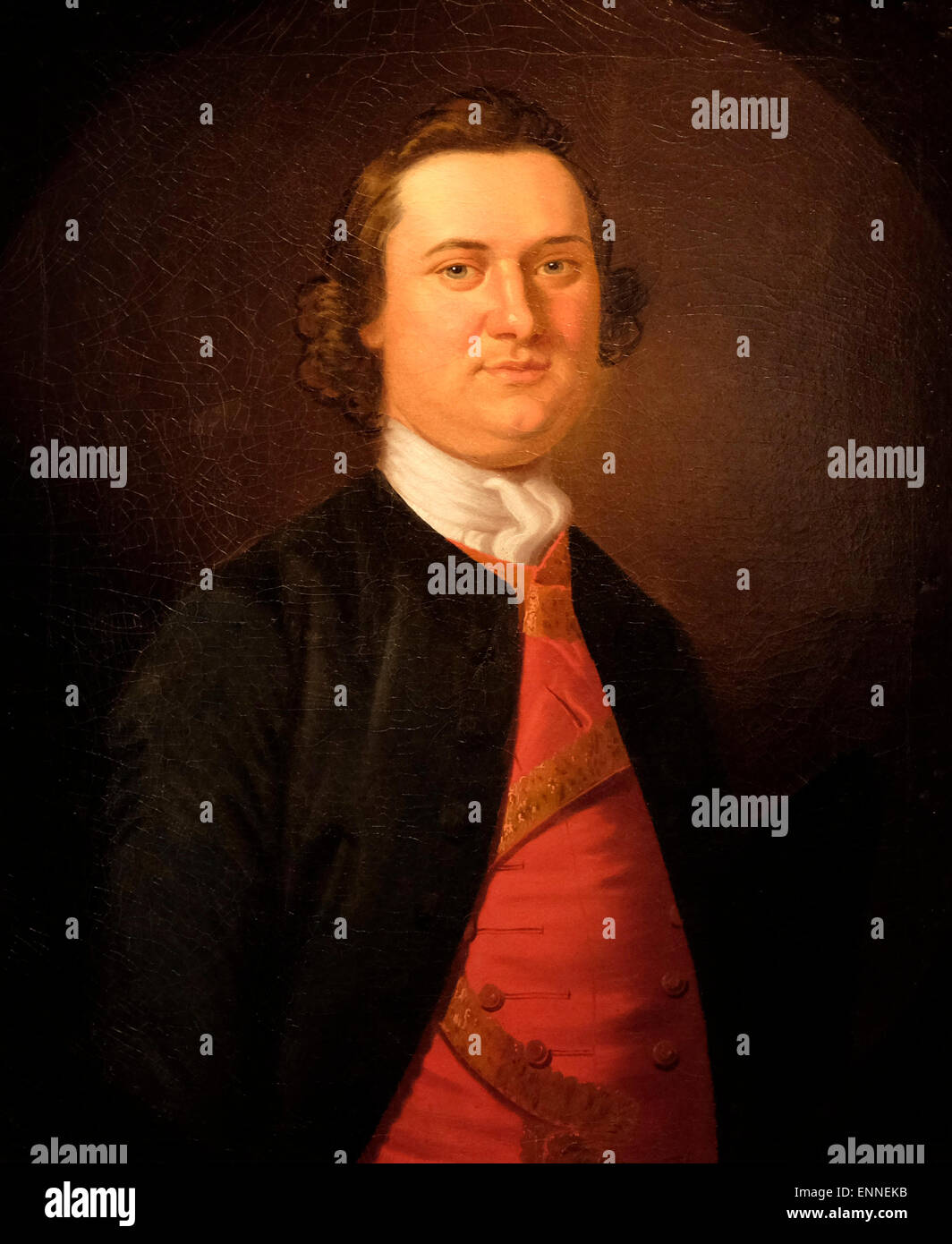 Lewis Morris ca. 1750 Morris war ein US-amerikanischer Grundbesitzer und Entwickler von Morrisania, New York. Er unterzeichnete die Unabhängigkeitserklärung der USA als Delegierter zum Kontinentalkongress aus New York. Stockfoto