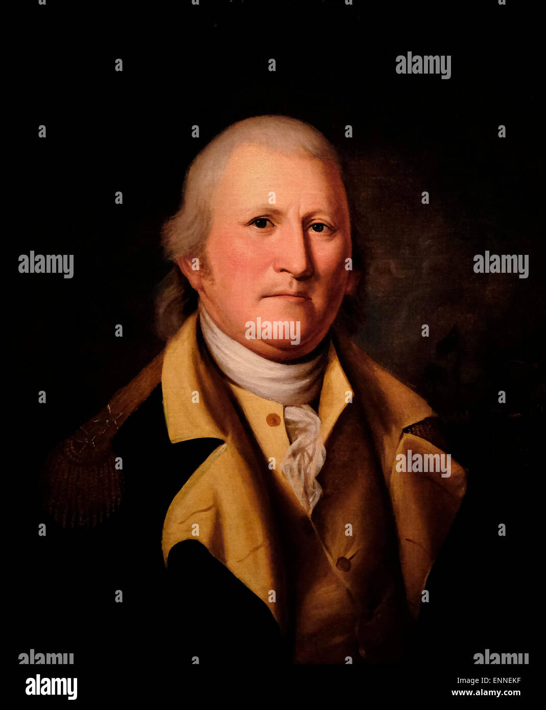 William Moultrie 1782William Moultrie war ein Pflanzer und Politiker, der eine allgemeine aus South Carolina in den amerikanischen Unabhängigkeitskrieg wurde. Charles Wilson Peale Stockfoto