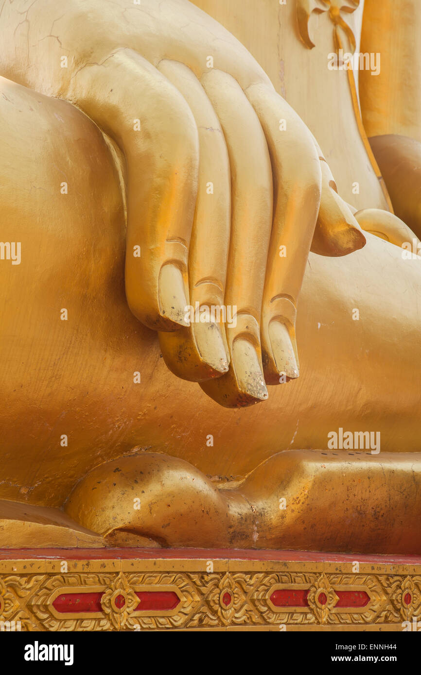 Hand-golden Buddha aus Thailand Stockfoto