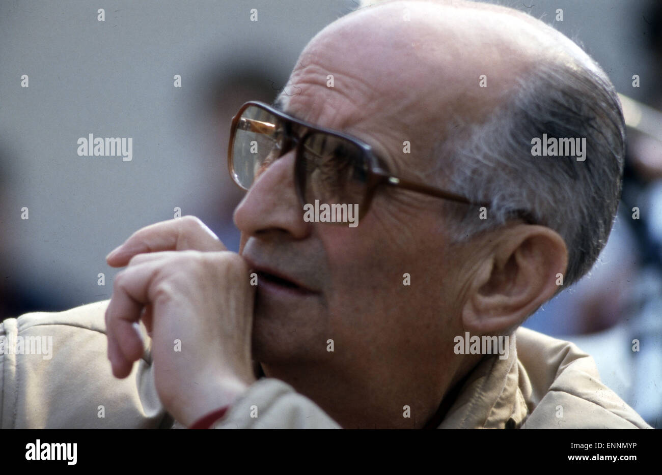 Der französischen Schauspieler Louis de Funes bin Anfang 1980er Jahre eingestellt. Französischen Sie Schauspieler Louis de Funes, Anfang der 1980er Jahre. Stockfoto