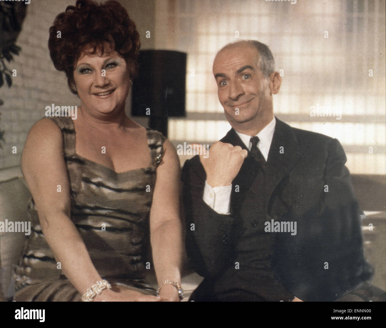 Der französischen Schauspieler Louis de Funes, Ende 1960er Jahre. Französischen Sie Schauspieler Louis de Funes, Ende der 1960er Jahre. Stockfoto