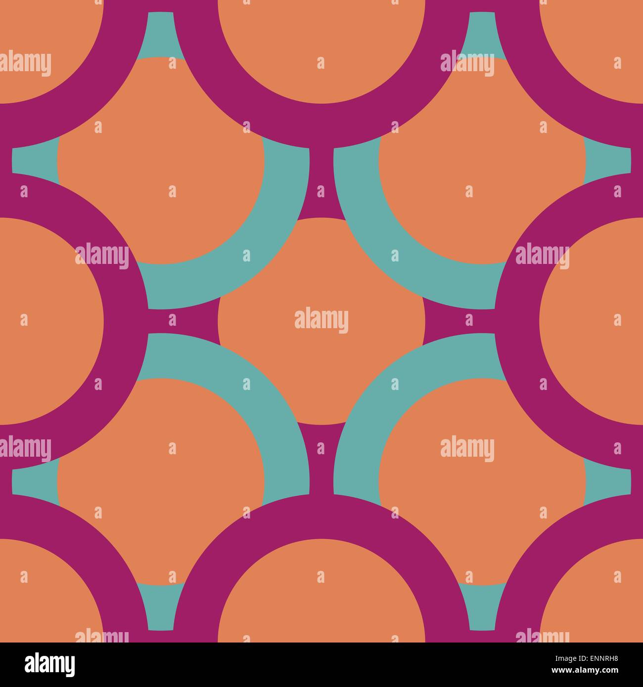 nahtlose Muster der farbigen Kreise überlappen. Vektor Stock Vektor