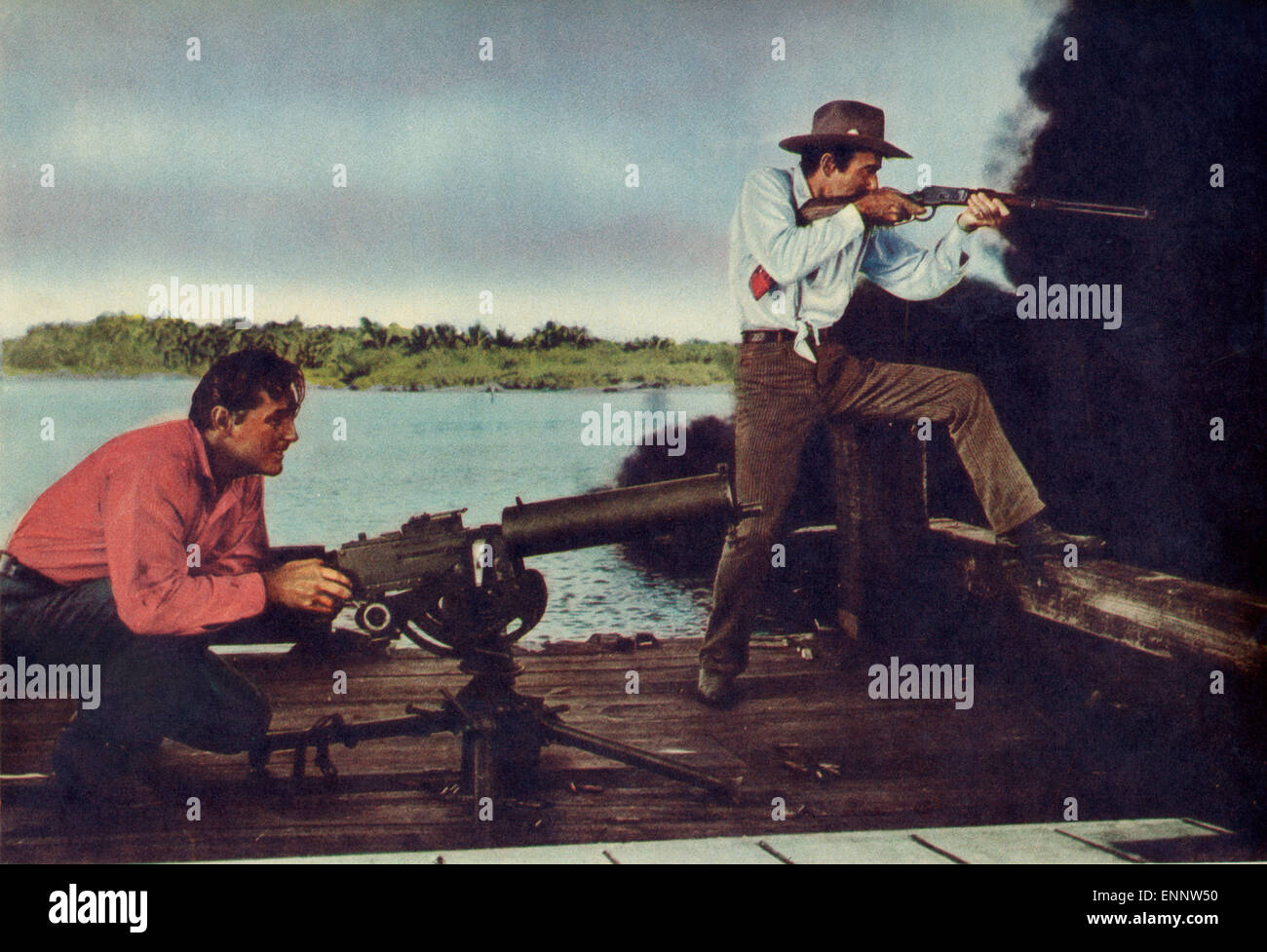 Bandido, USA/Mexiko 1956, Regie: Richard Fleischer, Monia: Robert Mitchum, Gilbert Roland Stockfoto