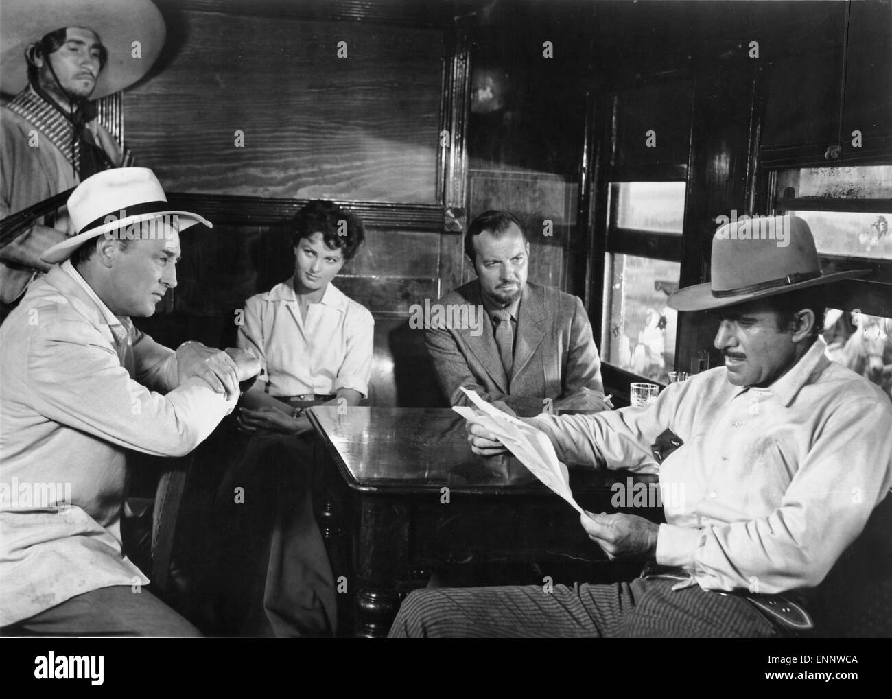 Bandido, USA/Mexiko 1956, Regie: Richard Fleischer, Monia: Gilbert Roland, Douglas Fowley, Robert Mitchum, Ursula Thiess Stockfoto