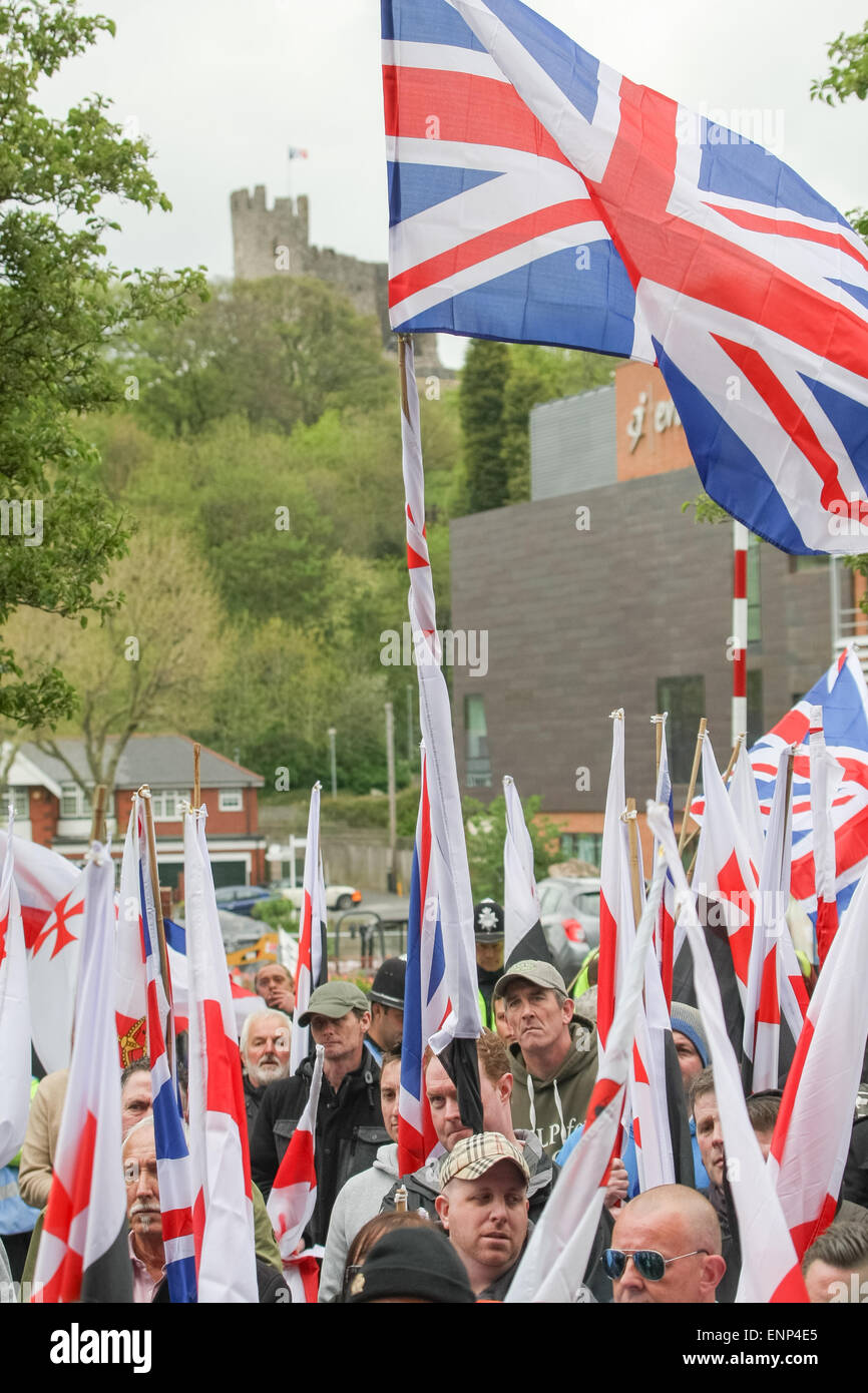 Großbritanniens erste - ein weit rechts nationalistischen politischen Partei - in Dudley, West Midlands uk Stockfoto