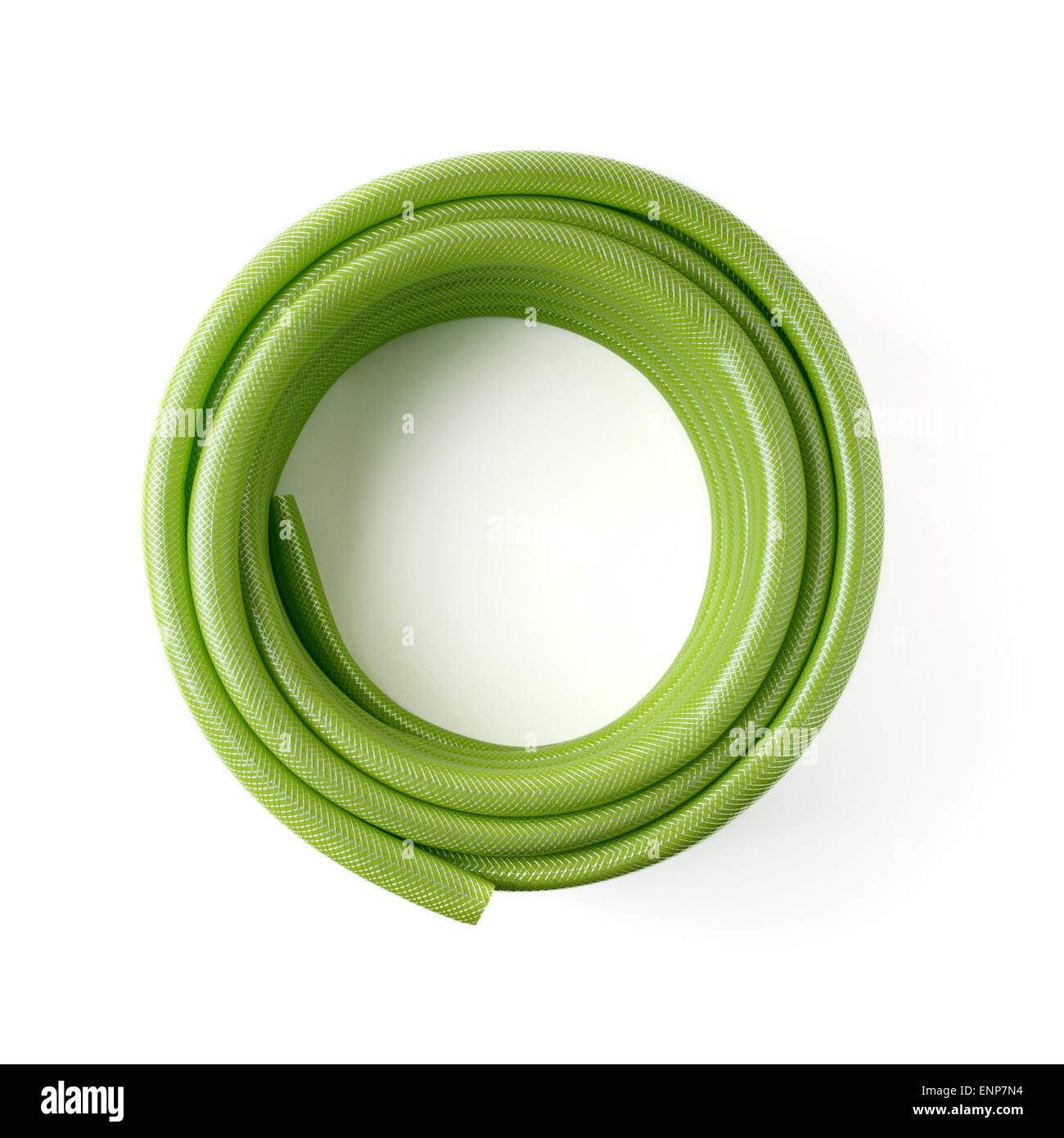 grüne Gummischlauch Stockfoto