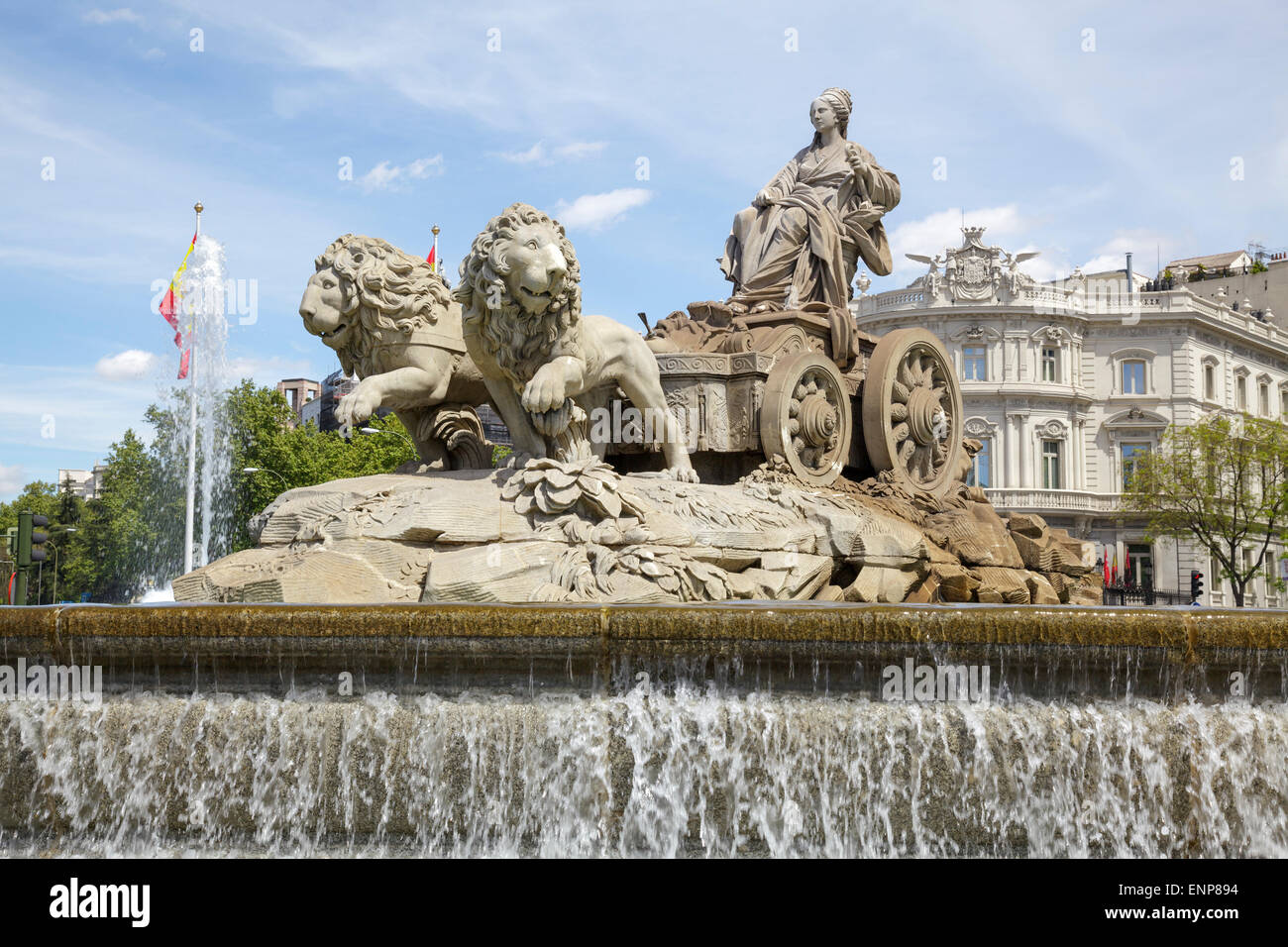 Cibeles-Brunnen in Cibeles-Platz, Madrid, Spanien Stockfoto
