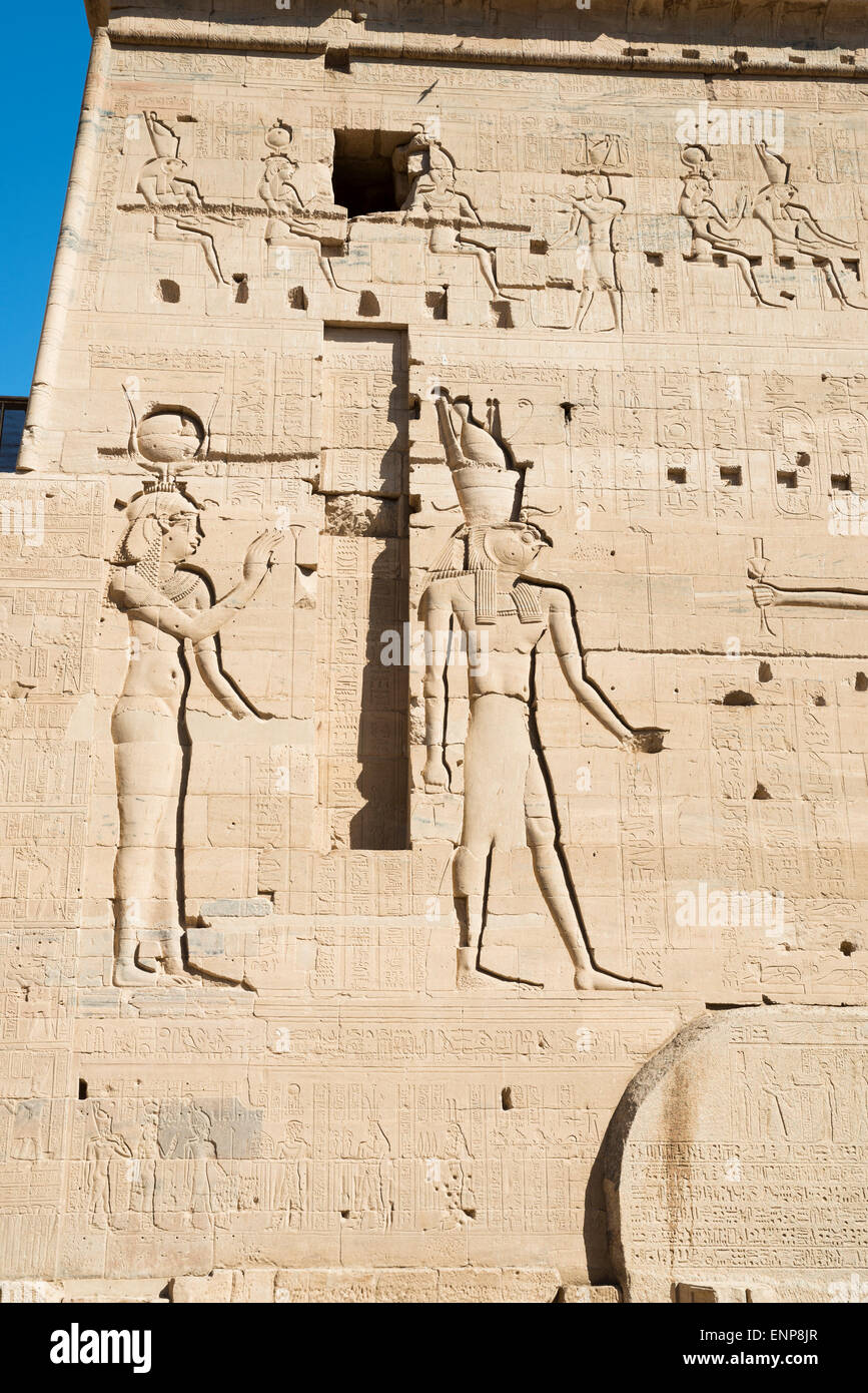 Tempel der Isis, Insel Philae, Nasser-See, Ägypten Stockfoto