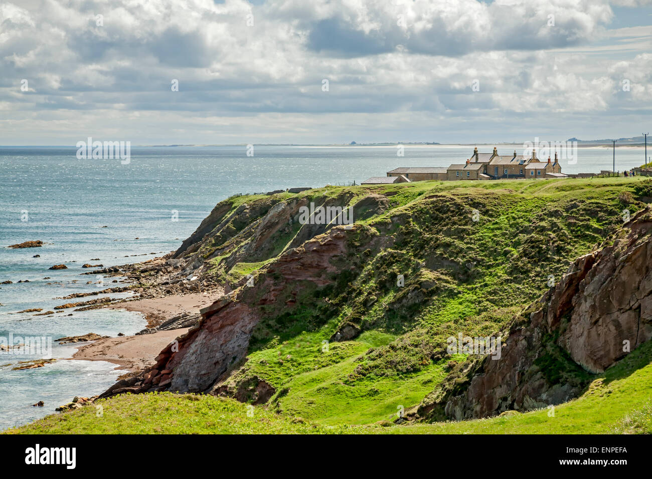 Küste in der Nähe von gemeinsame, Northumberland Küste Weg, England, Vereinigtes Königreich Stockfoto