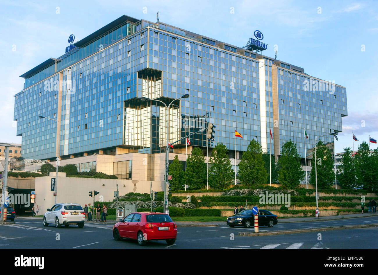 Hotel Hilton Prag Tschechische Republik Stockfoto