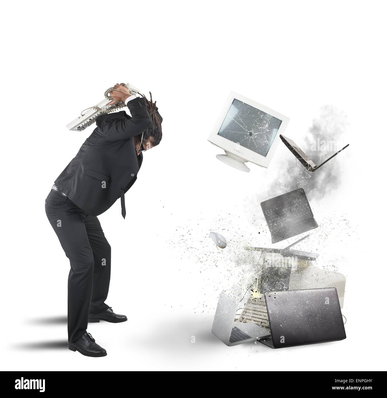 Computer-stress Stockfoto