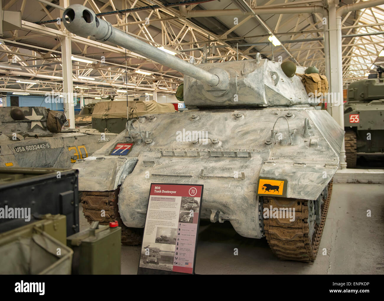M10 Jagdpanzer im Panzermuseum in Bovington, England Stockfoto