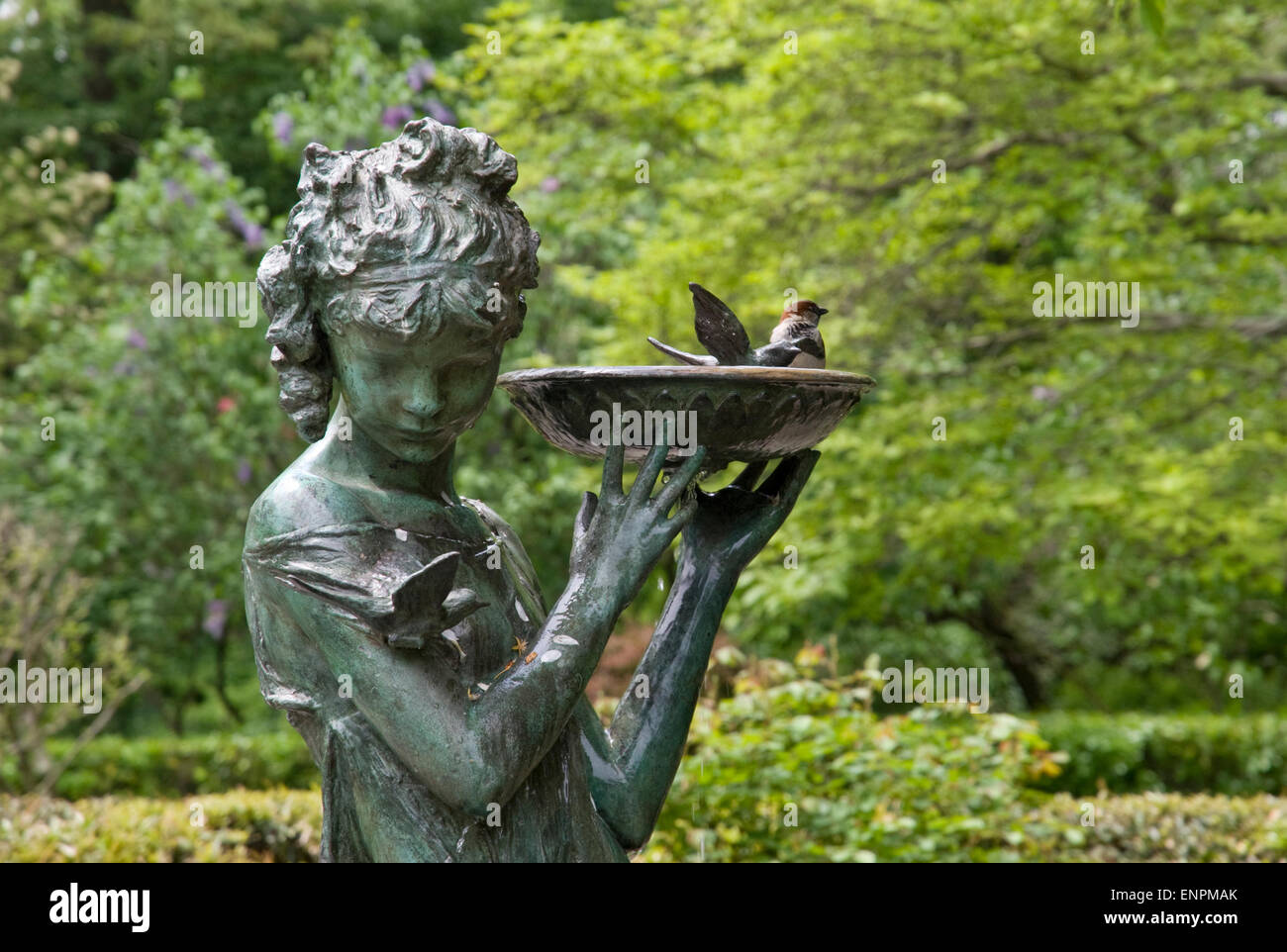 Secret Garden-Brunnen am Wintergarten im Central Park, New York Stockfoto