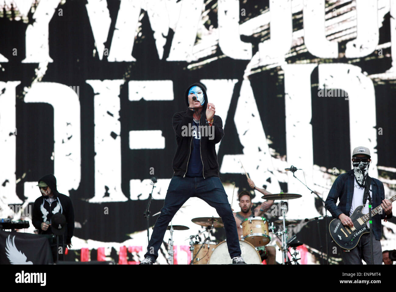 Las Vegas, Nevada, USA. 9. Mai 2015. Rap-Rock-Band, die auf der Hauptbühne am 2. Tag des Rock In Rio am City of Rock in Las Vegas, Nevada Hollywood Undead ausführt. Bildnachweis: Marcel Thomas/ZUMA Draht/Alamy Live-Nachrichten Stockfoto