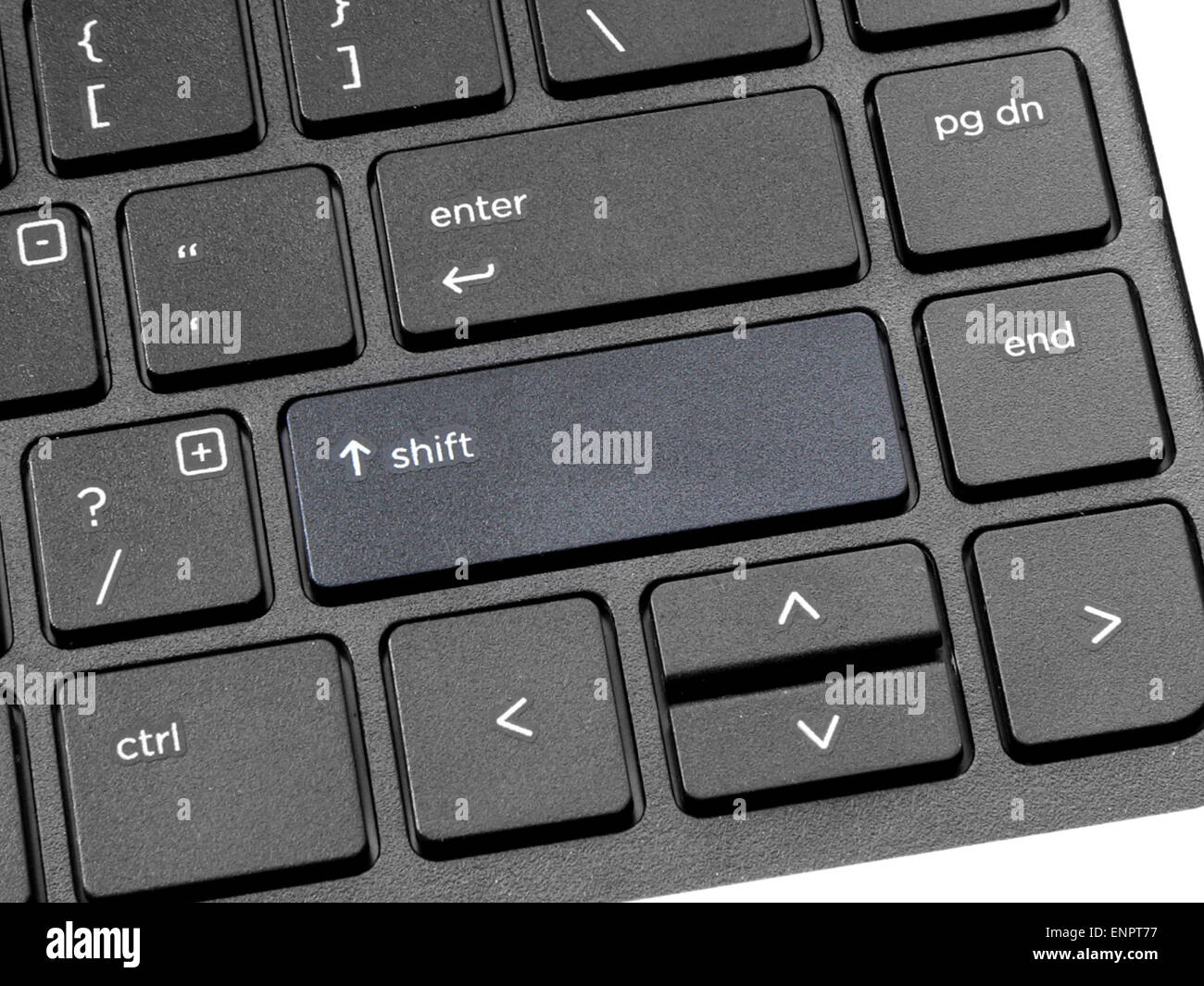 Laptop Computer Tastatur Mit Hervorgehobenen Shift Taste Taste Stockfotografie Alamy