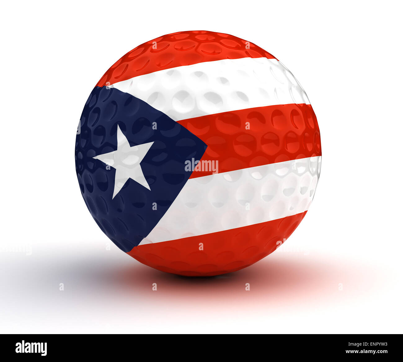 Puerto Rican Golfball (isoliert mit Clipping-Pfad) Stockfoto