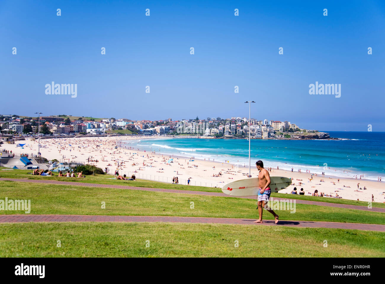 Nicht identifizierte Personen am Bondi Beach in Australien. Stockfoto