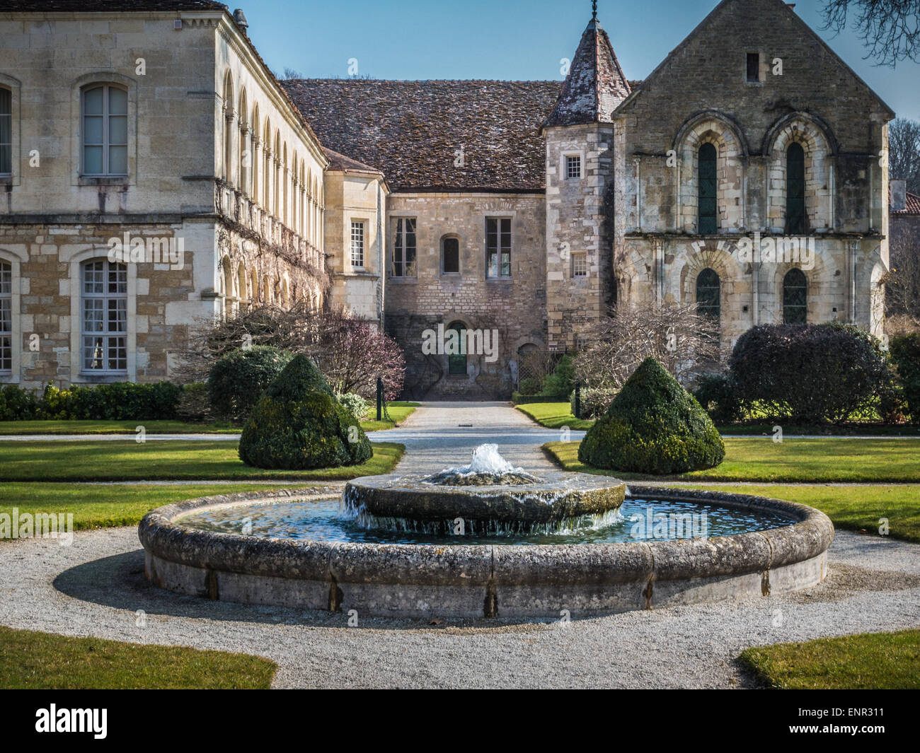 Abtei von Fontenay, Montbard, Frankreich Stockfoto