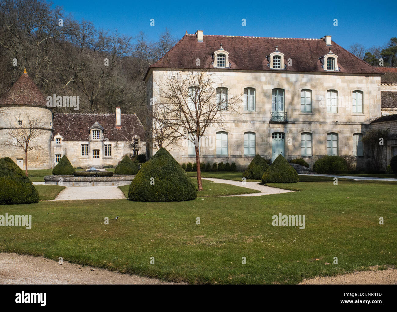 Abtei von Fontenay, Montbard, Frankreich Stockfoto