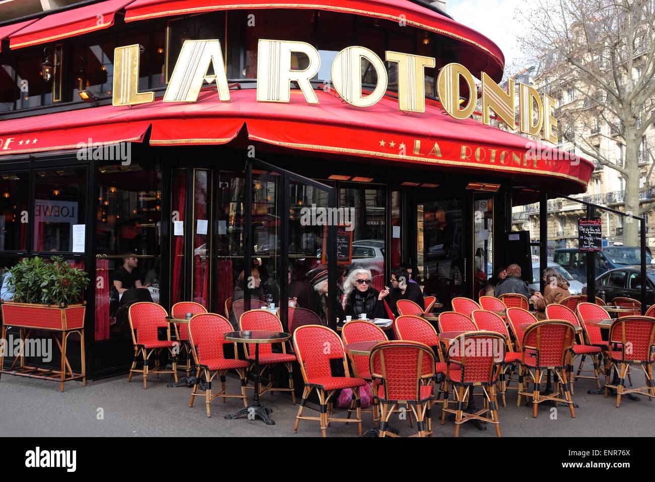 Restaurant La Rotonde, Montparnasse, Paris Stockfoto
