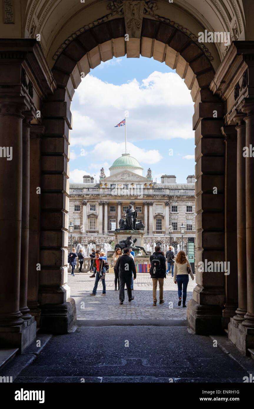 Bögen am Eingang des Somerset House, London England Vereinigtes Königreich UK Stockfoto