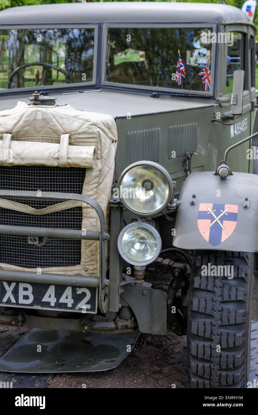 Der Bedford MW ein General Service Truck, der während des Zweiten Weltkriegs von den britischen Streitkräften eingesetzt wurde. Hier auf Ausstellung von Kriegshardware Stockfoto