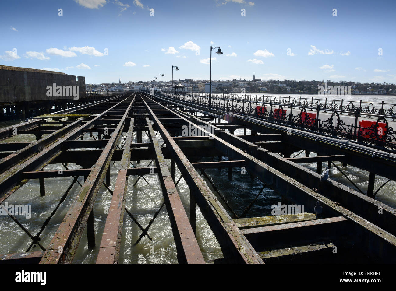 Ryde Pier stillgelegten Straßenbahn Isle Of Wight Stockfoto