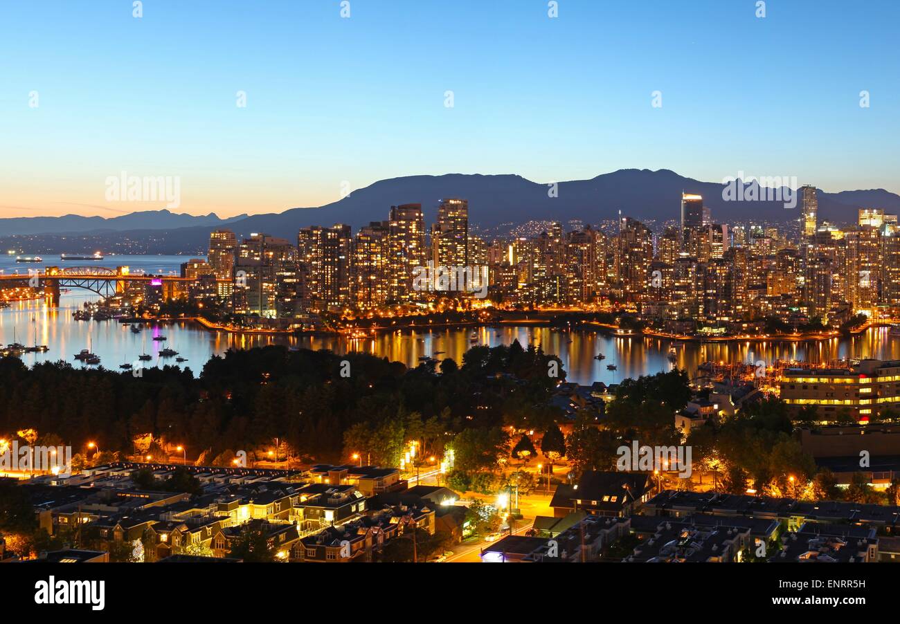 Die Stadt Vancouver in British Columbia, Kanada Stockfoto