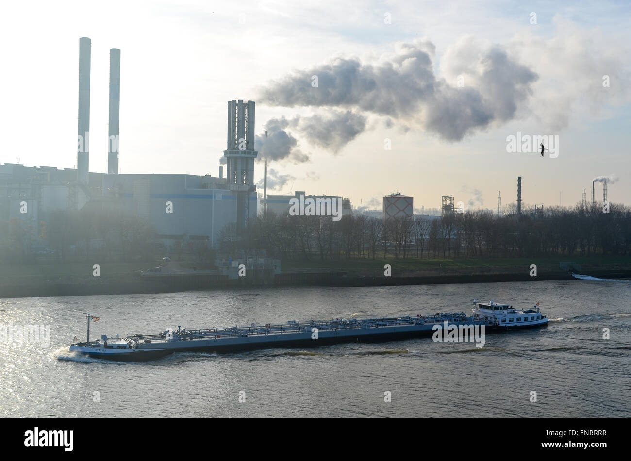 AVR Rozenburg Pflanze verbrennen Abfall für Energie in den Hafen von Rotterdam in der Nähe von Europoort, Niederlande Stockfoto