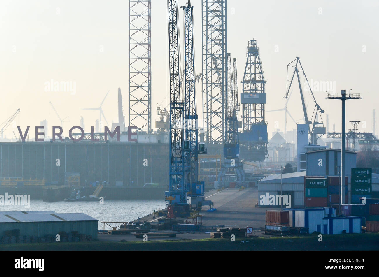 Keppel Verolme Werft, Hafen von Rotterdam, Niederlande Stockfoto