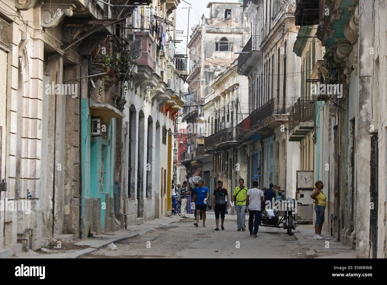 Alltag in Habana Vieja (Altstadt von Havanna), Kuba Stockfoto