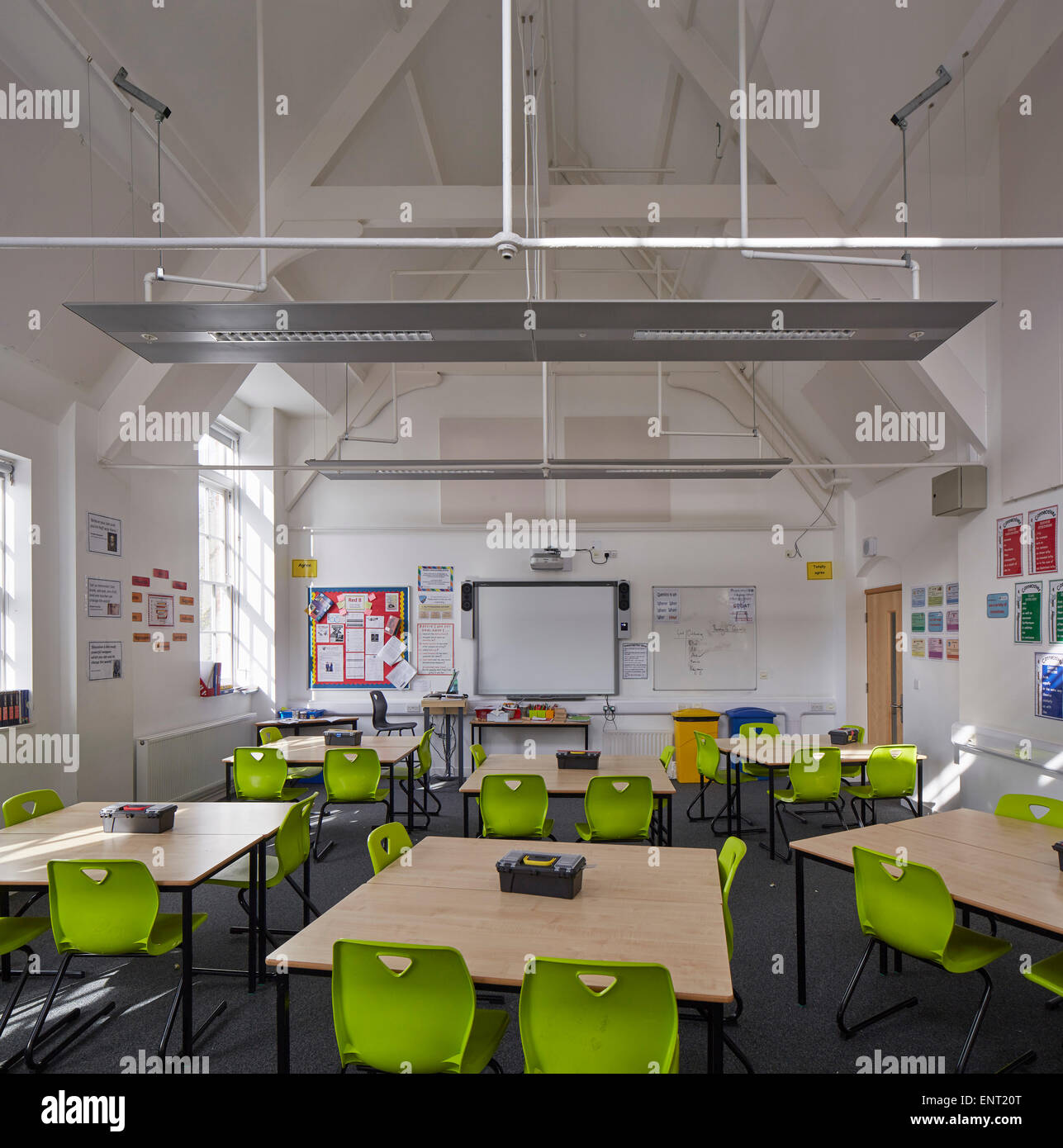 Renovierten viktorianischen Klassenzimmer. Regent High School, London, Vereinigtes Königreich. Architekt: Walters und Cohen Ltd, 2015. Stockfoto