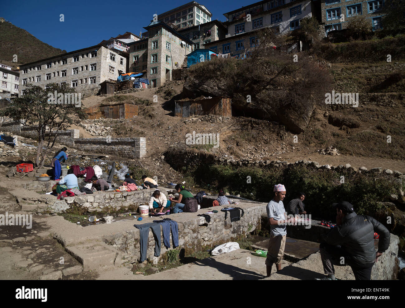 Namche Bazar, Nepal Stockfoto