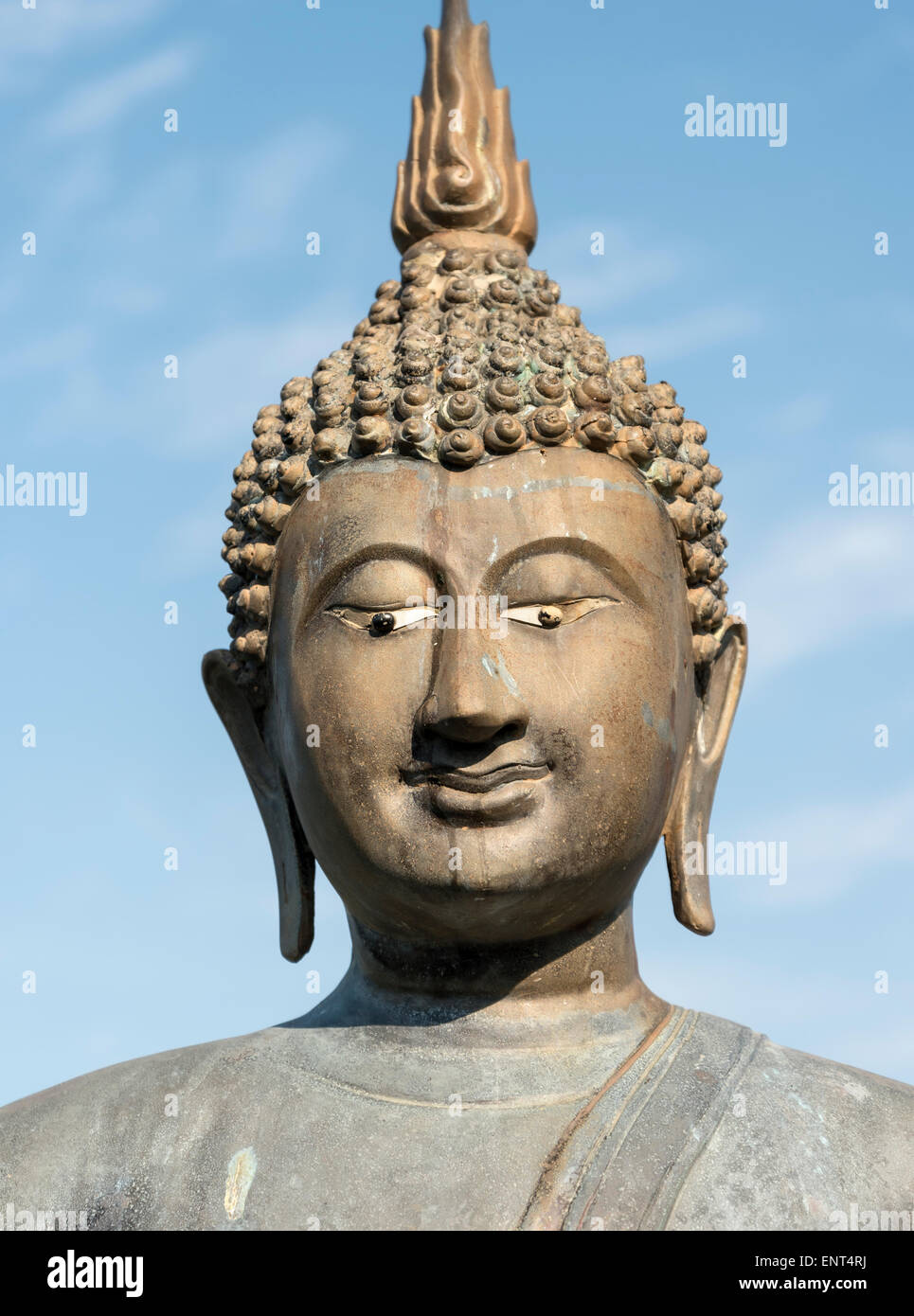 Nahaufnahme der Buddha-Statue in Seema Malaka Meditationszentrum, Colombo, Sri Lanka Stockfoto