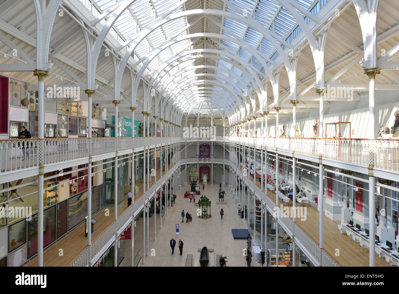 Innenansicht des National Museum of Scotland in Edinburgh Stockfoto