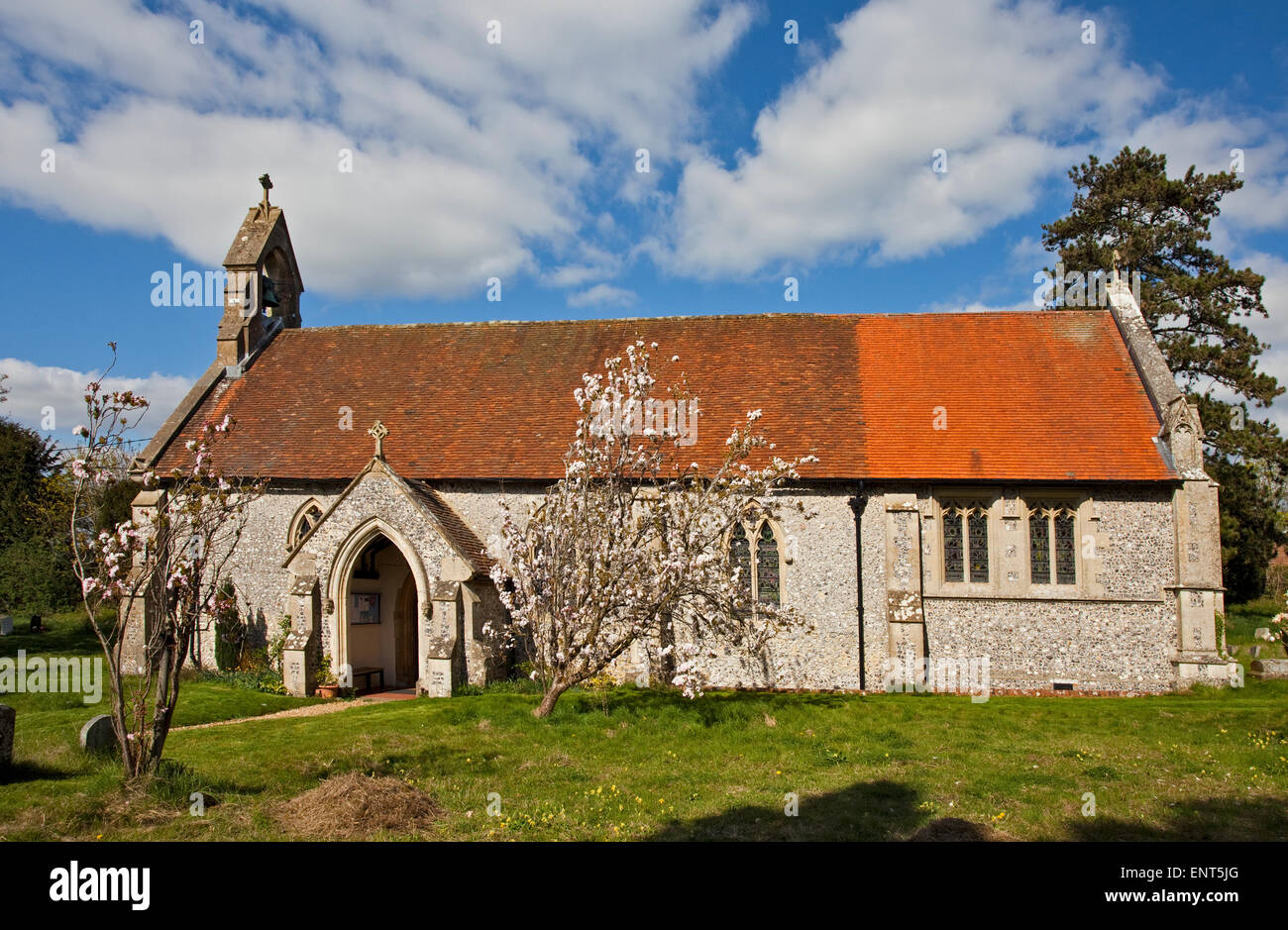 Kirche St. Leonards, Cliddesden, Hampshire, England Stockfoto