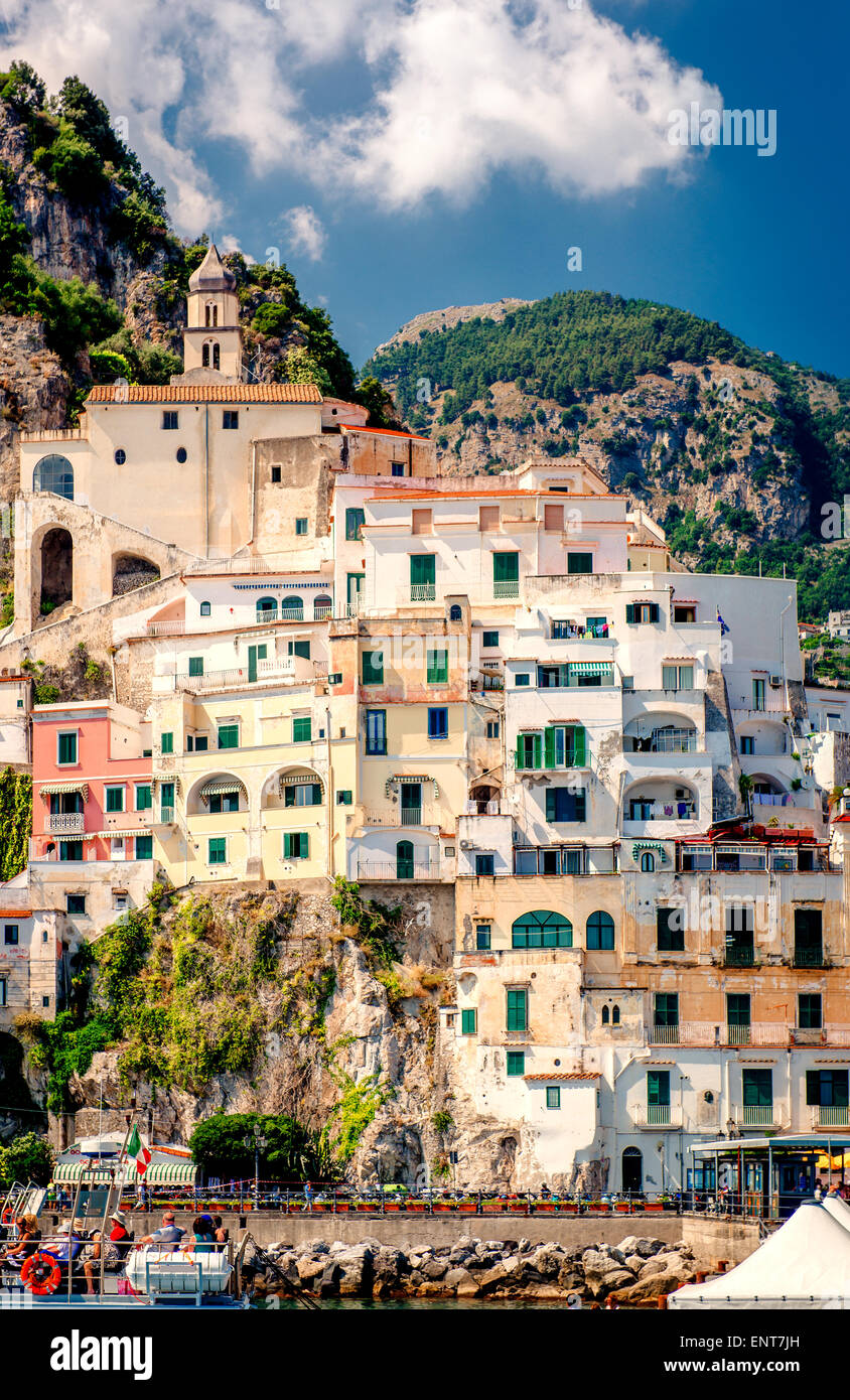 Blick auf Amalfi Stockfoto