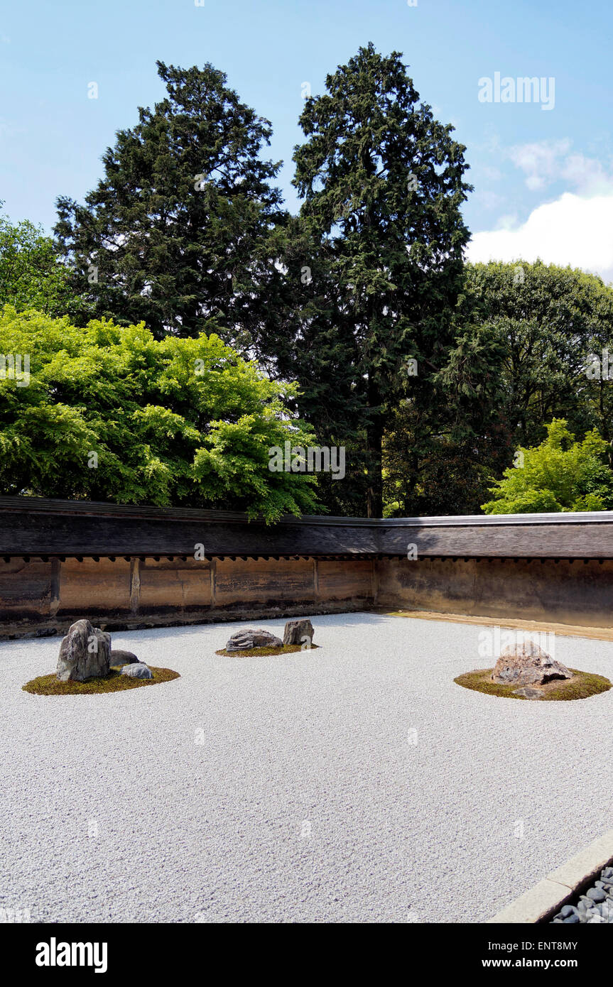 Rioanji, Kyoto - Zen-Garten Stockfoto