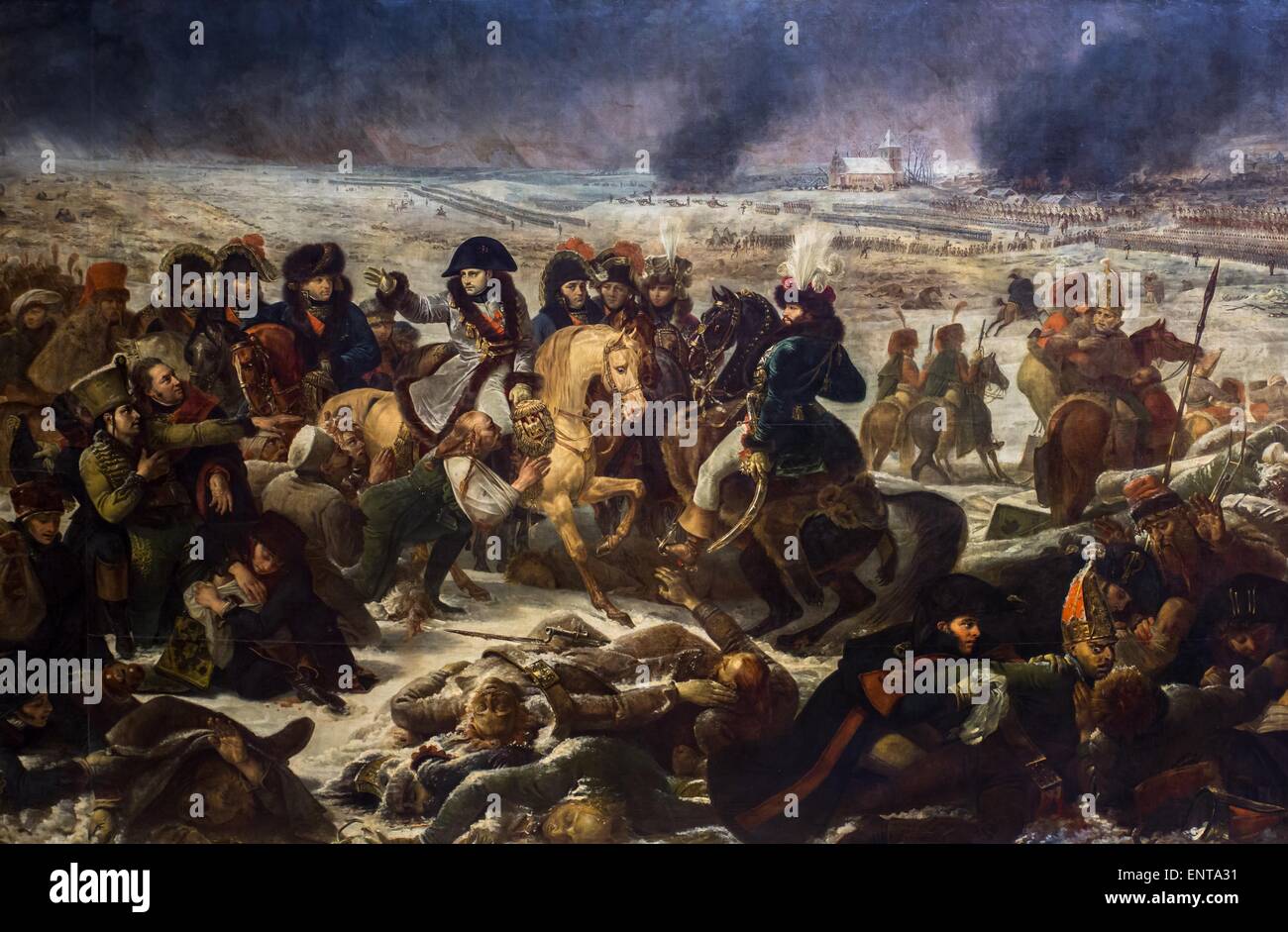 Napoleon Bonaparte auf dem Schlachtfeld von Eylau (Februar 0. 1807) 10.02.2013 - Sammlung des 19. Jahrhunderts Stockfoto