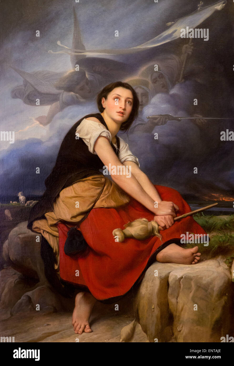 ActiveMuseum 0006173.jpg / Joan of Arc hören seine Stimme 12.04.2013 - / 19. Jahrhundert Sammlung / aktive Museum Stockfoto