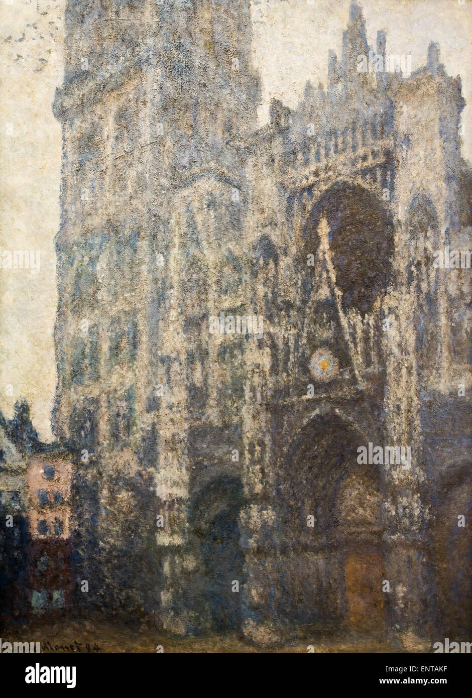 ActiveMuseum 0006201.jpg / Tor Kathedrale von Rouen, graue Wetter 12.04.2013 - / 19. Jahrhundert Sammlung / aktive Museum Stockfoto