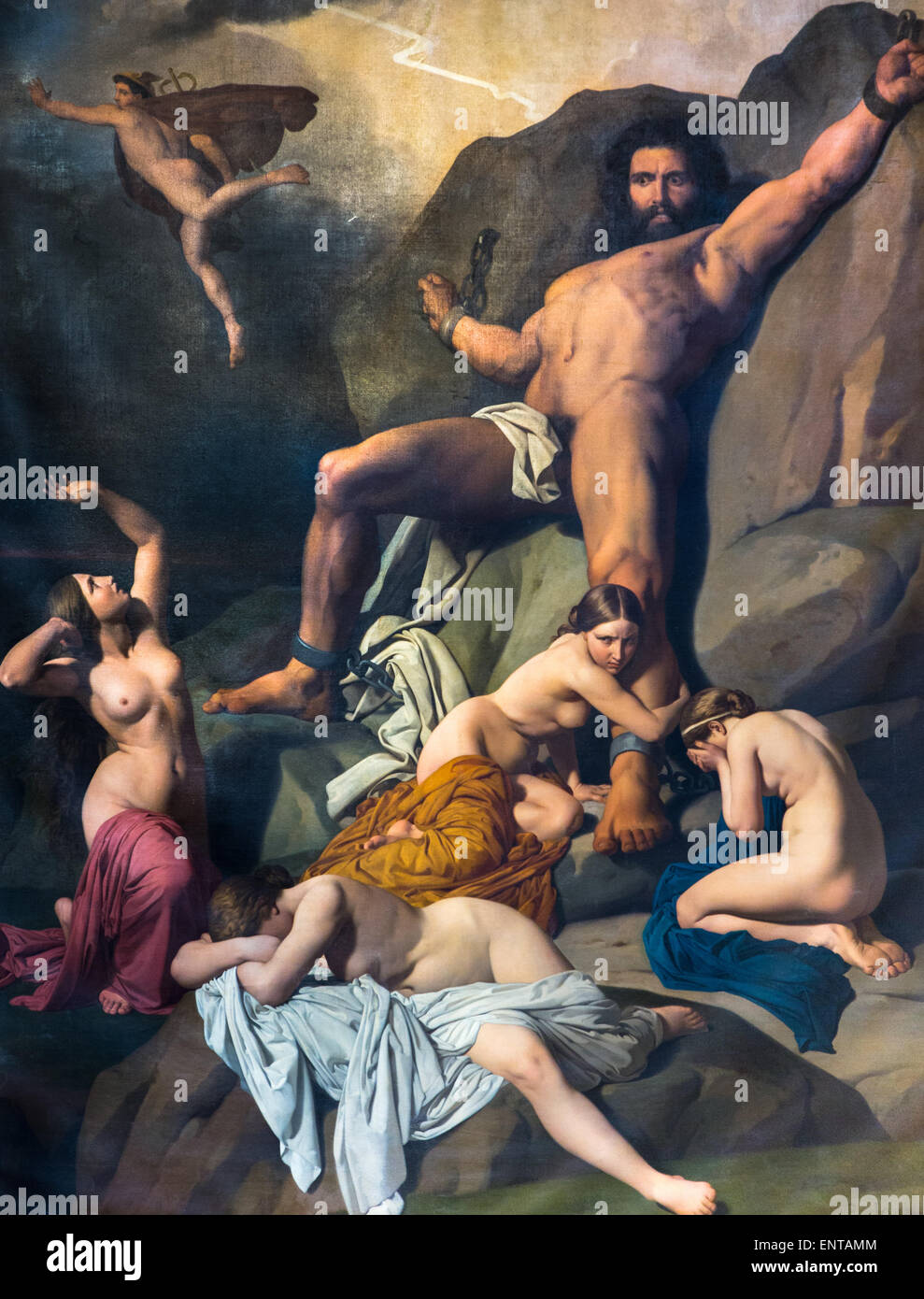 ActiveMuseum 0006267.jpg / Prometheus angekettet an einen Felsen. Maler, spezialisiert in der historischen und Genremalerei. Er studiert die Ingres. Er nimmt seinen Gegenstand auf die Tragödie des Eschyle: Vertretung der Menschheit Held, gestohlen und den Menschen das Feuer gegeben hat. Opfer zum Zorn des Zeus, war er an einem Felsen befestigt und verurteilt Leber gegessen werden auf unbestimmte Zeit von einem Adler. 09.10.2013 - / 19. Jahrhundert Sammlung / aktive Museum Stockfoto ActiveMuseum 0006267.jpg / Prometheus angekettet an einen Felsen. Maler, spezialisiert in der historischen und Genremalerei. Er studiert die Ingres. Er nimmt seinen Gegenstand auf die Tragödie des Eschyle: Vertretung der Menschheit Held, gestohlen und den Menschen das Feuer gegeben hat. Opfer zum Zorn des Zeus, war er an einem Felsen befestigt und verurteilt Leber gegessen werden auf unbestimmte Zeit von einem Adler. 09.10.2013 - / 19. Jahrhundert Sammlung / aktive Museum Stockfoto